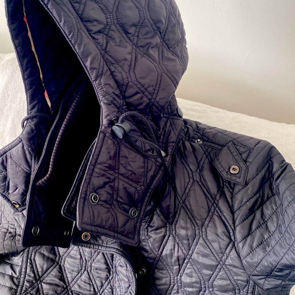 Burberry Black Hooded Coat - Picture 4 of 15